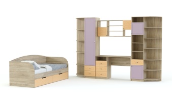 Модульная детская Акварель 3 BMS для девочек