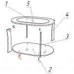 Схема сборки Стол журнальный Доминик 4 со стеклом BMS