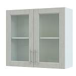 Шкаф верхний с 2-мя остекленными дверцами Сканди BMS - Фото 1