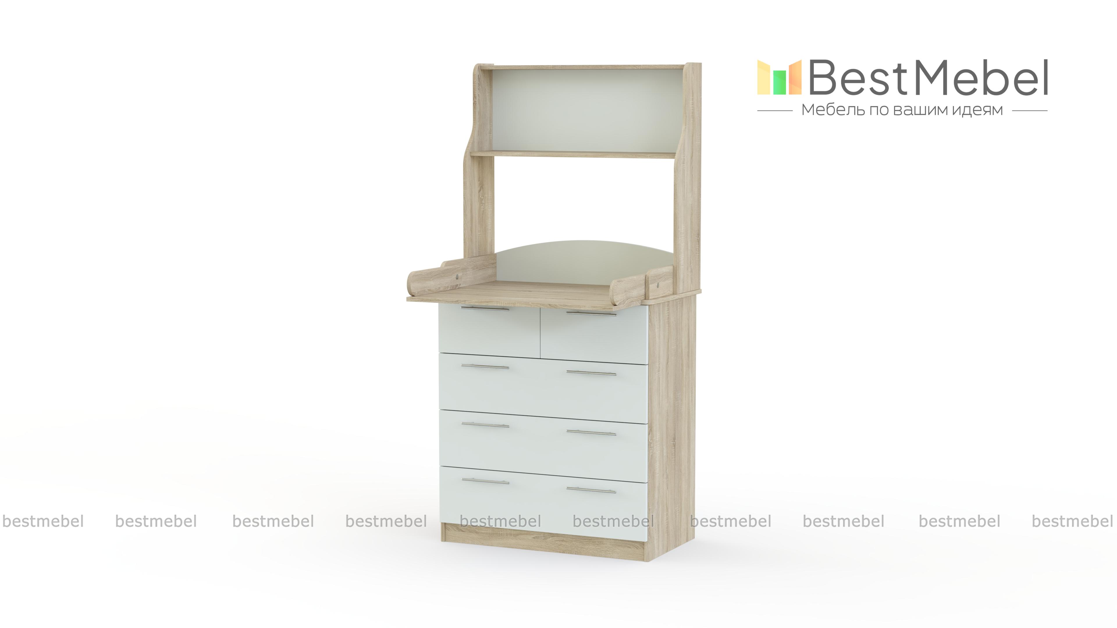 Комод пеленальный Магнолия 1 BMS - Фото