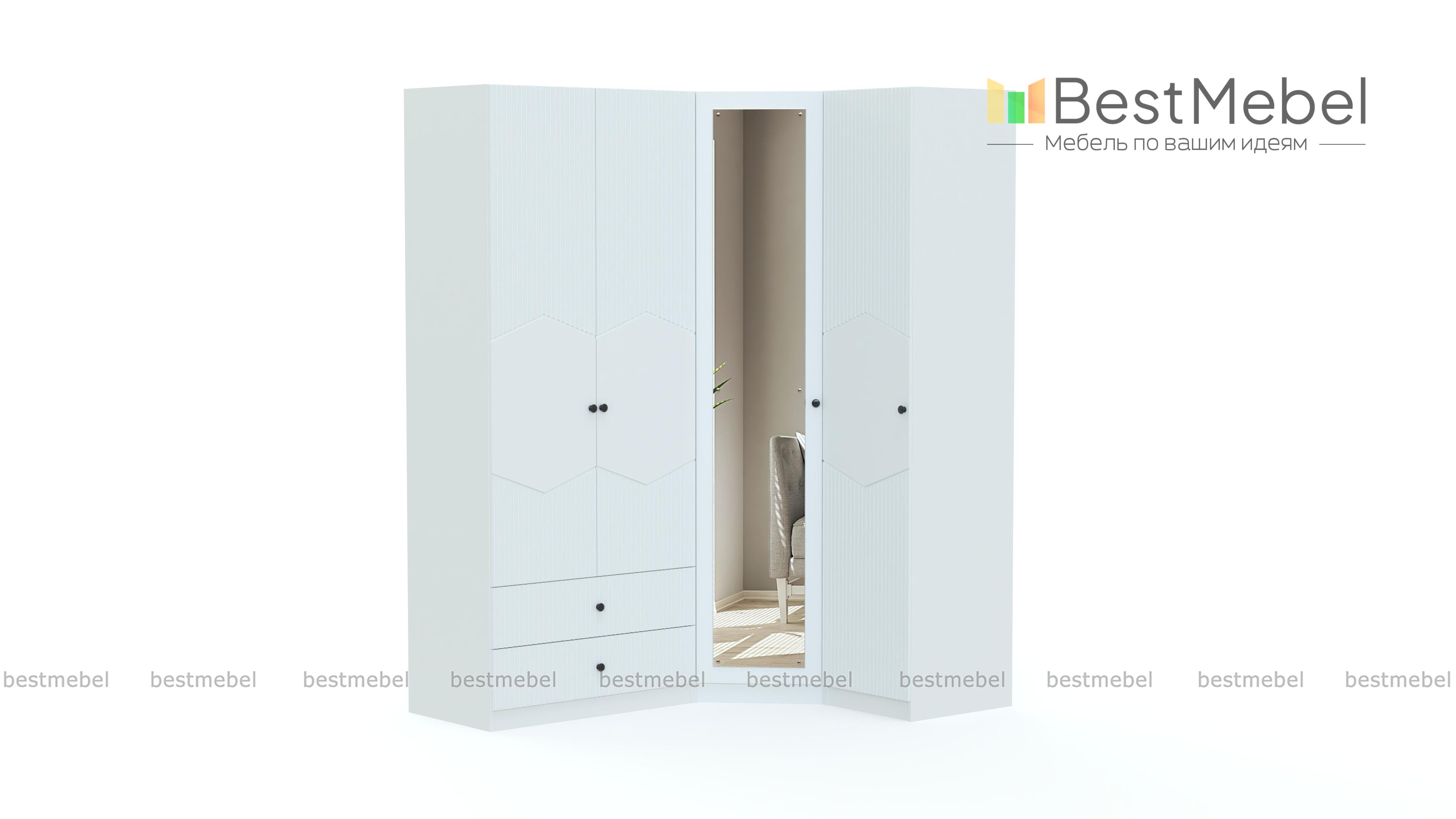 Шкаф угловой Клэр 40 BMS - Фото