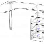 Схема сборки Письменный стол Лето BMS