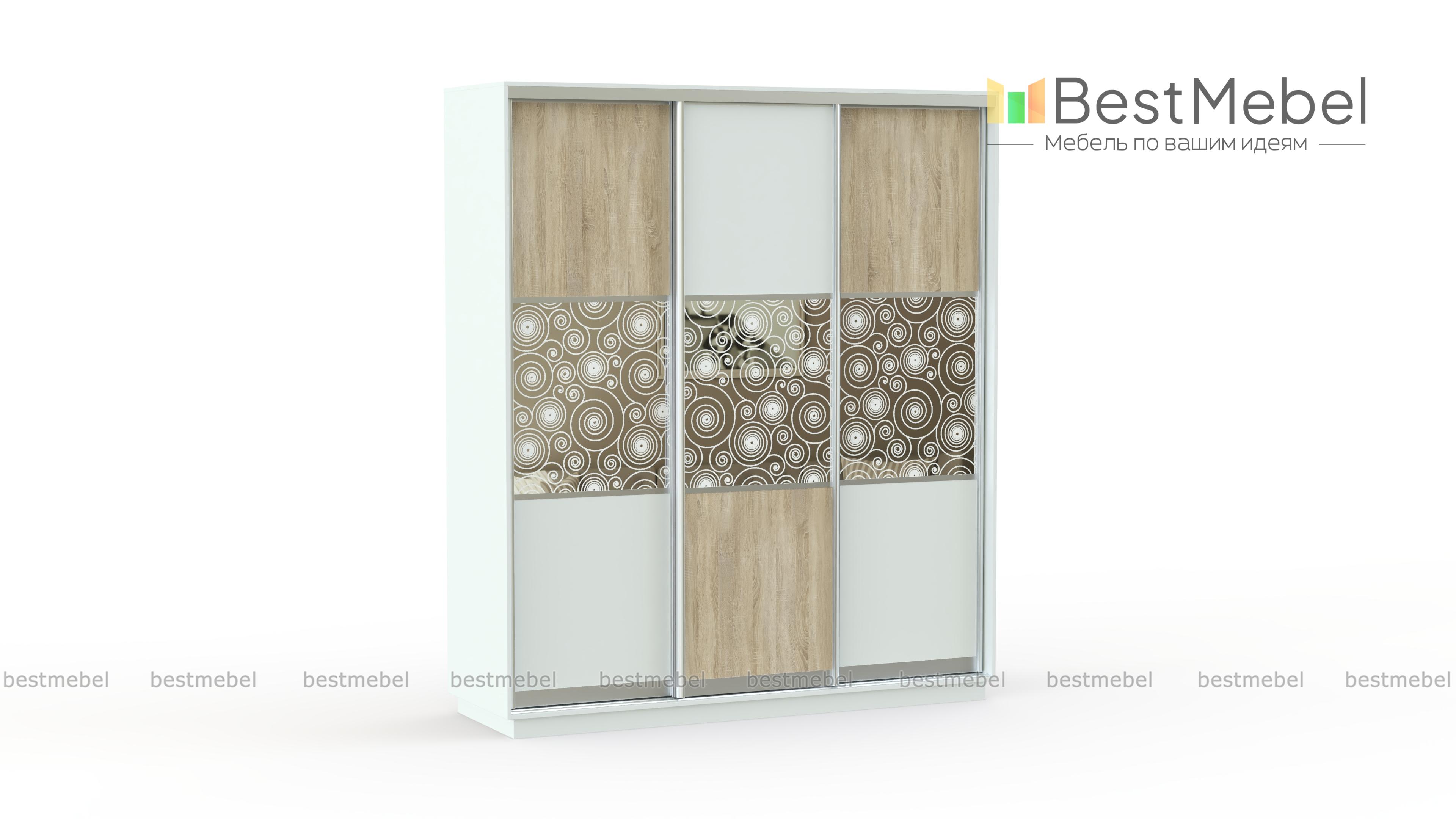 Шкаф-купе трехдверный Garant 7 BMS - Фото