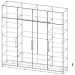 Распашной шкаф Вилета 8 (2300*2300*500)