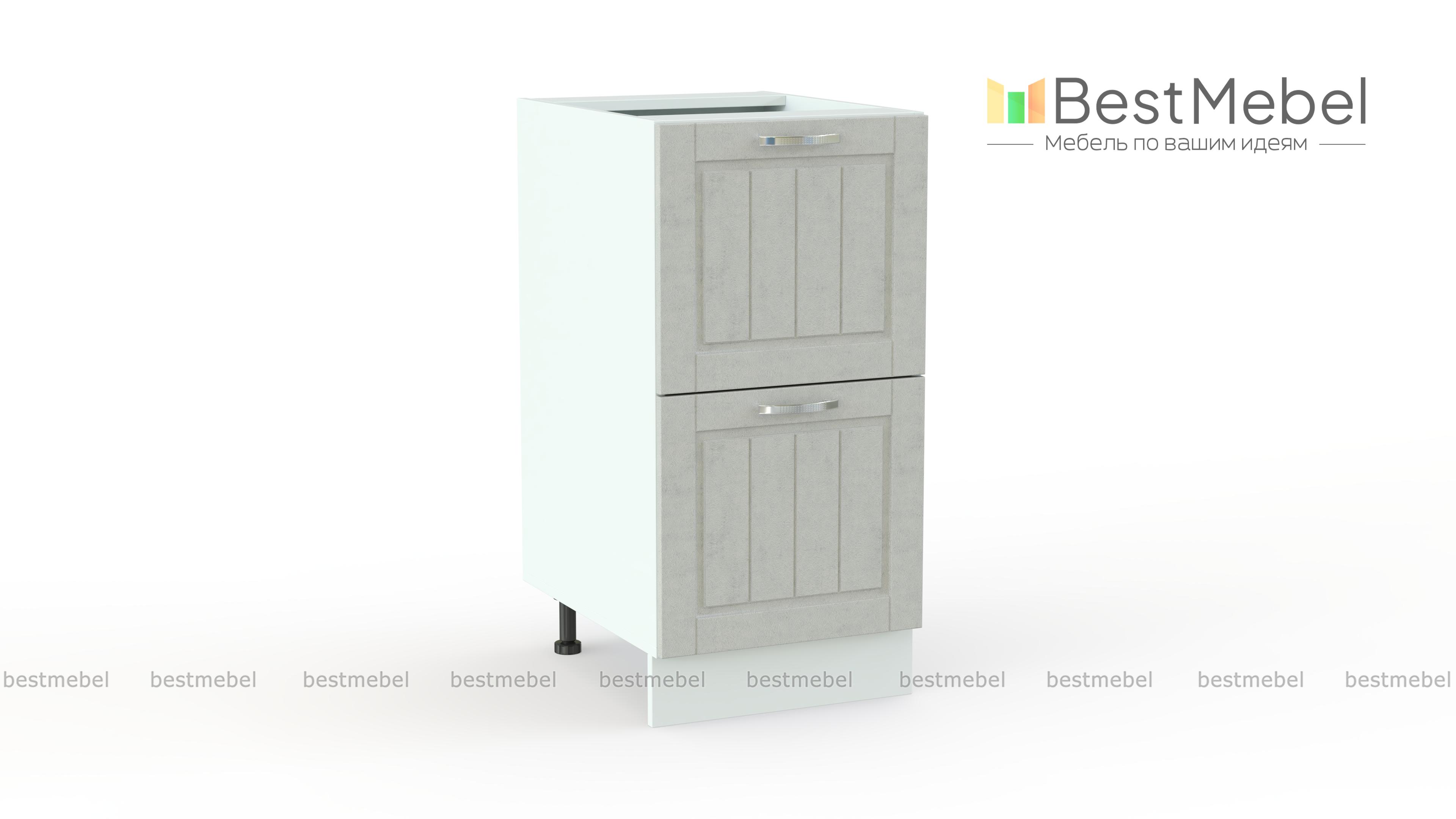 Шкаф нижний Лондон 2 глубоких ящика BMS - Фото