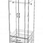 Схема сборки Шкаф распашной БШК-12 с ящиками BMS