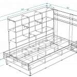 Схема сборки Кровать с полками Молли 41 BMS