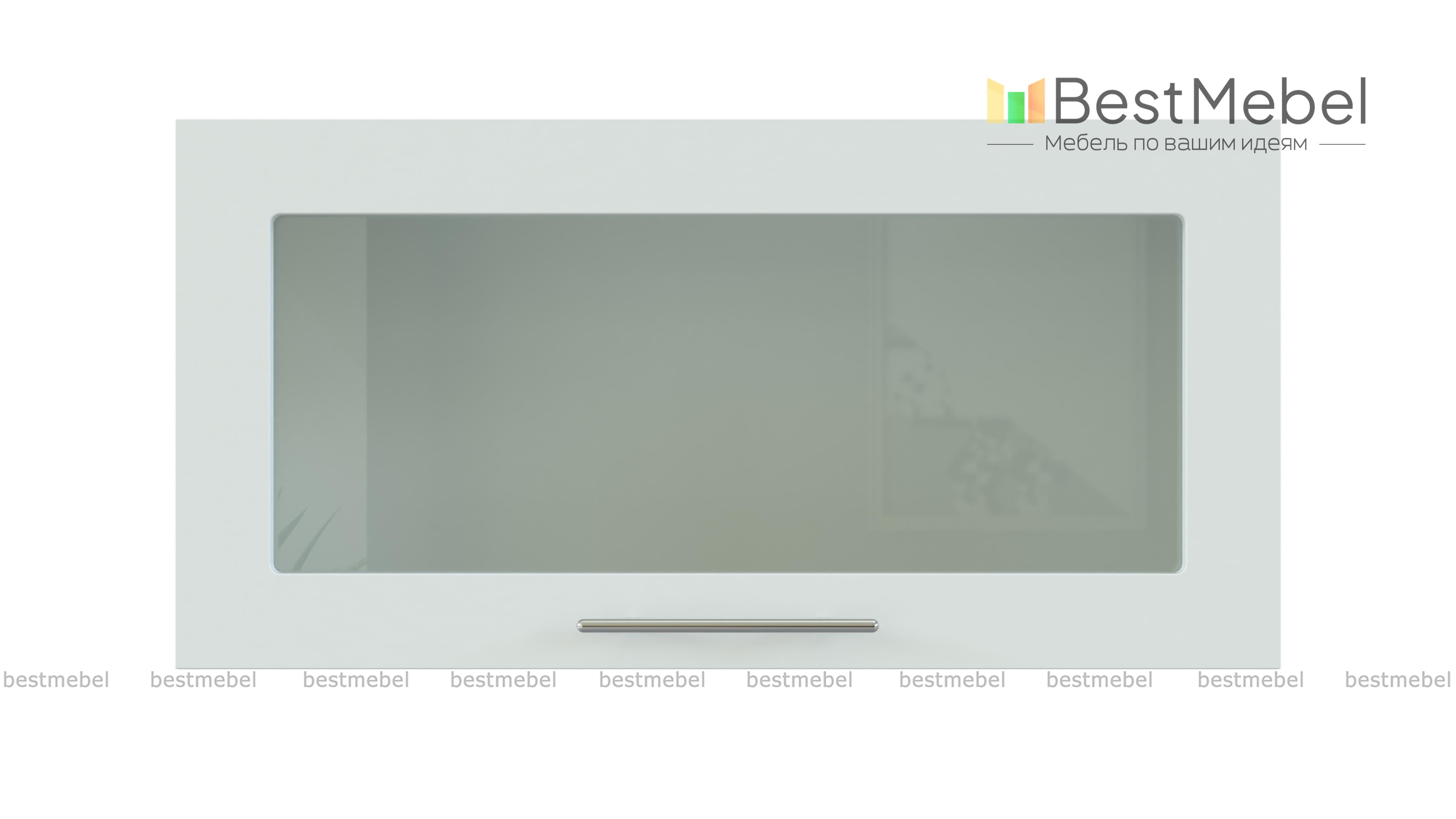 Шкаф верхний горизонтальный со стеклом 800 Капля BMS - Фото