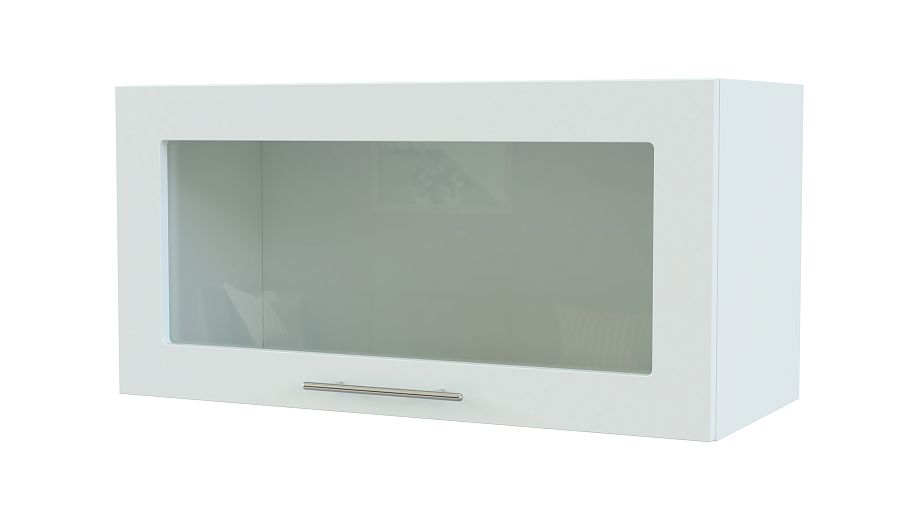 Шкаф верхний горизонтальный со стеклом 800 Капля BMS - Фото