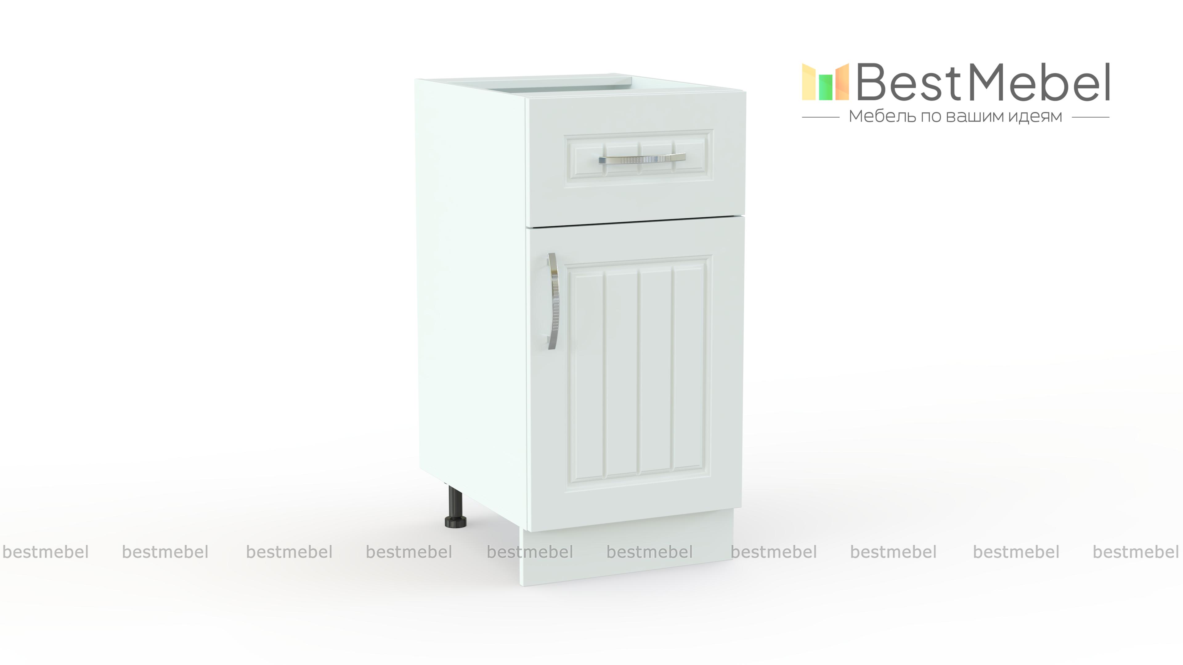 Шкаф напольный Снежная королева с 1 ящиком и дверью BMS - Фото