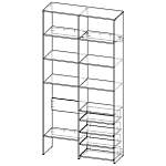 Схема сборки Стеллаж для одежды Мирта 80 BMS