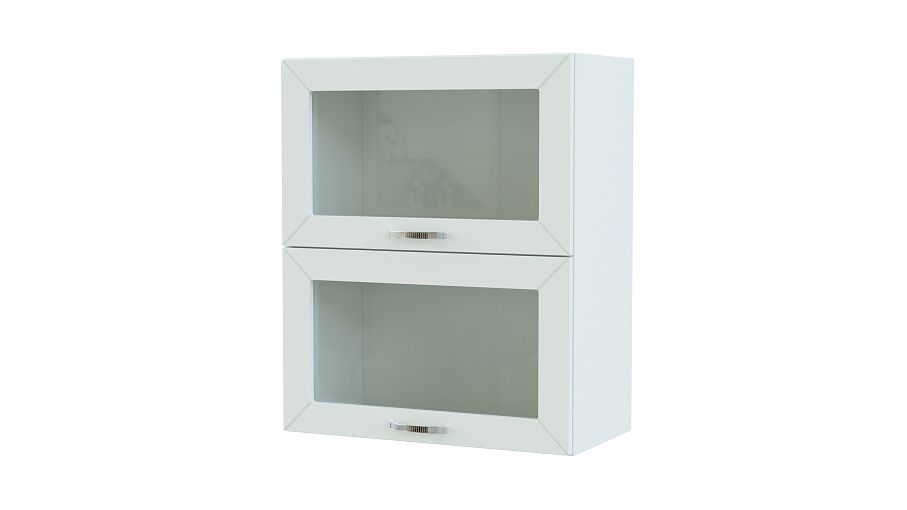 Шкаф антресольный 2 двери со стеклом Агава BMS - Фото