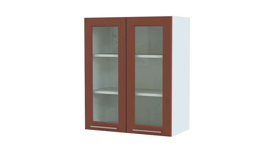 Шкаф верхний витрина двухдверная Ирен BMS - Фото