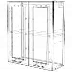 Схема сборки Шкаф верхний 2 двери со стеклом Агава BMS