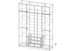 Распашной шкаф Вилета 8  (1800х2550х500)