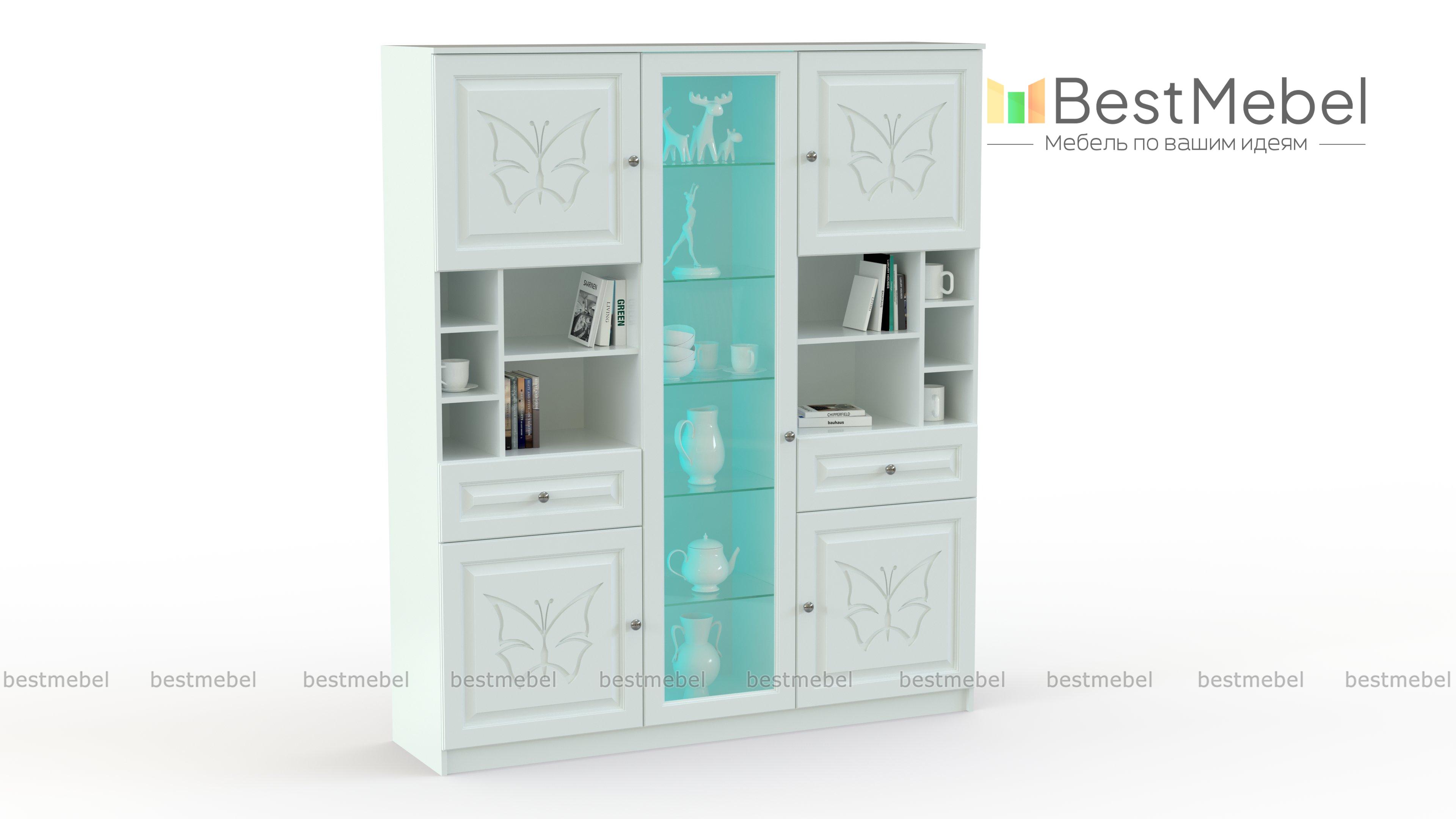 Тумба с витриной Фимо 3 BMS - Фото