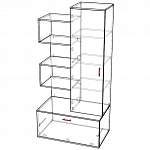 Схема сборки Пенал Амазонка МДФ с полками BMS