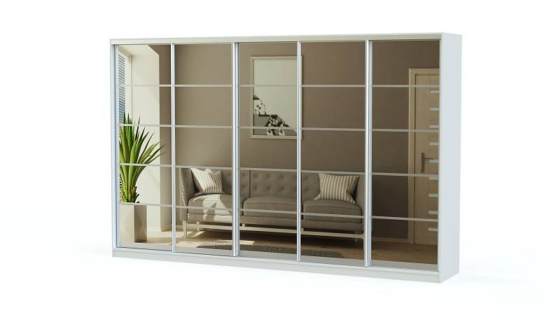 Шкаф-купе Виват-56 BMS(Белье - Платье - Платье (станд. 5))