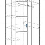 Схема сборки Угловой шкаф Дисави Сакура BMS