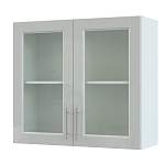 Шкаф верхний с 2-мя остекленными дверцами Сканди BMS - Фото 7