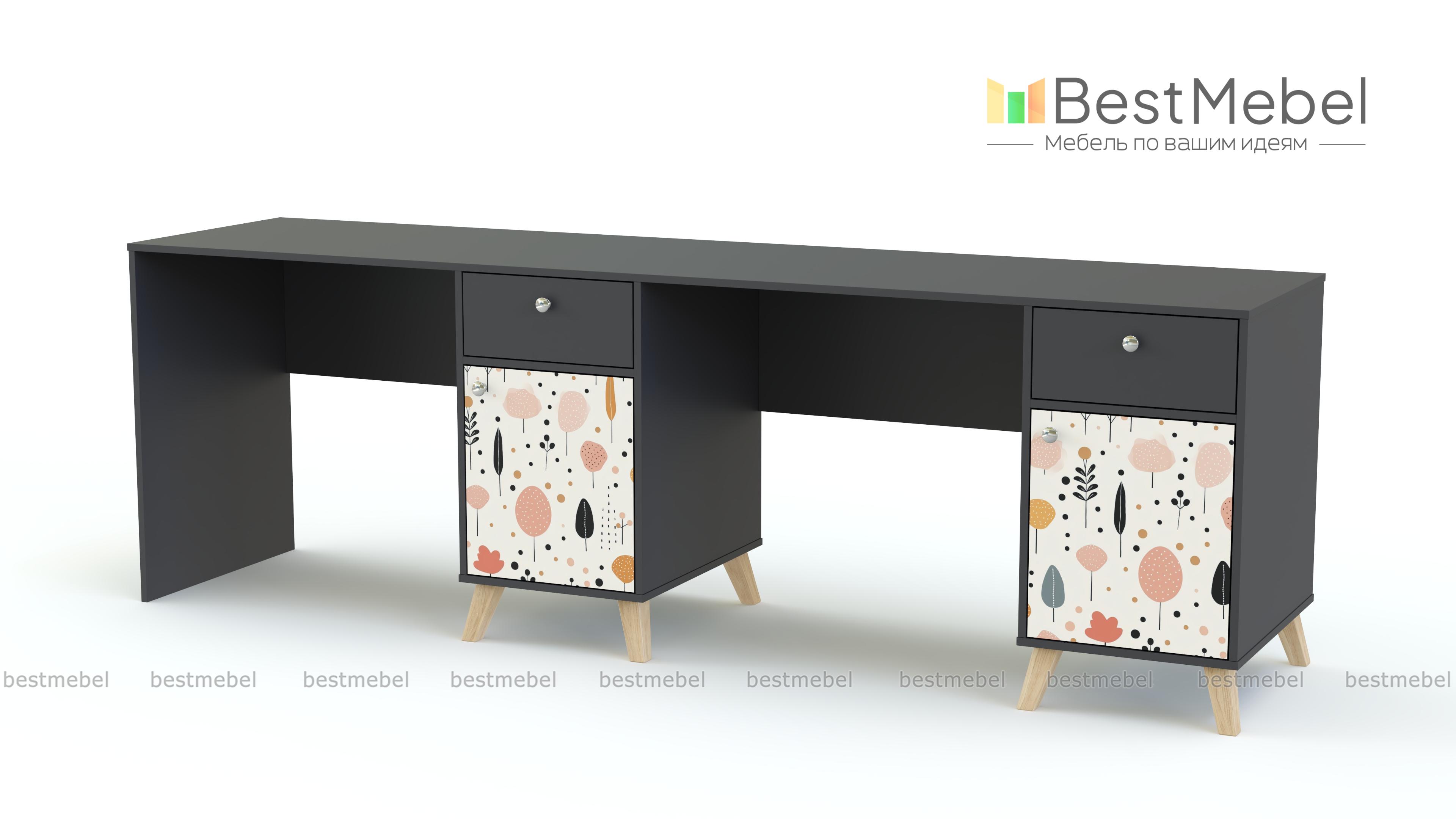 Письменный стол для двоих Эльза 2 BMS - Фото