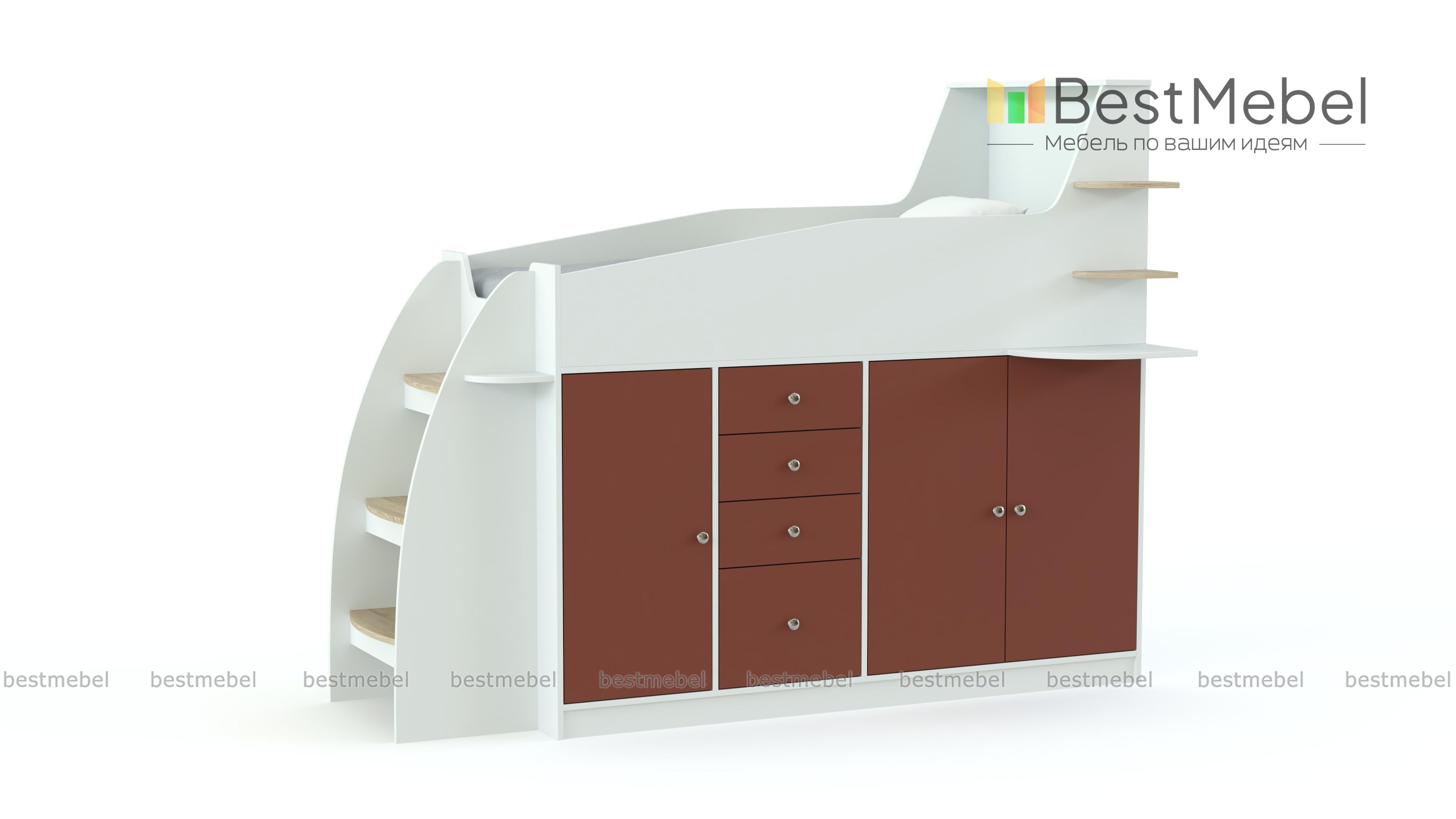 Кровать-чердак Коста 3 BMS - Фото