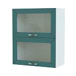 Шкаф антресольный 2 двери со стеклом Агава BMS - Фото 6